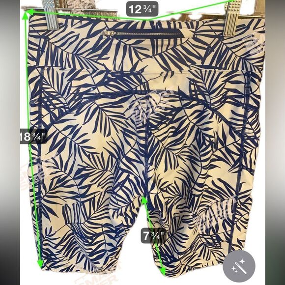 Coolibar Sz S Blue Tropical Print Santa Cruz Swimming UPF 50 Sun Fabric Shorts - Picture 9 of 9